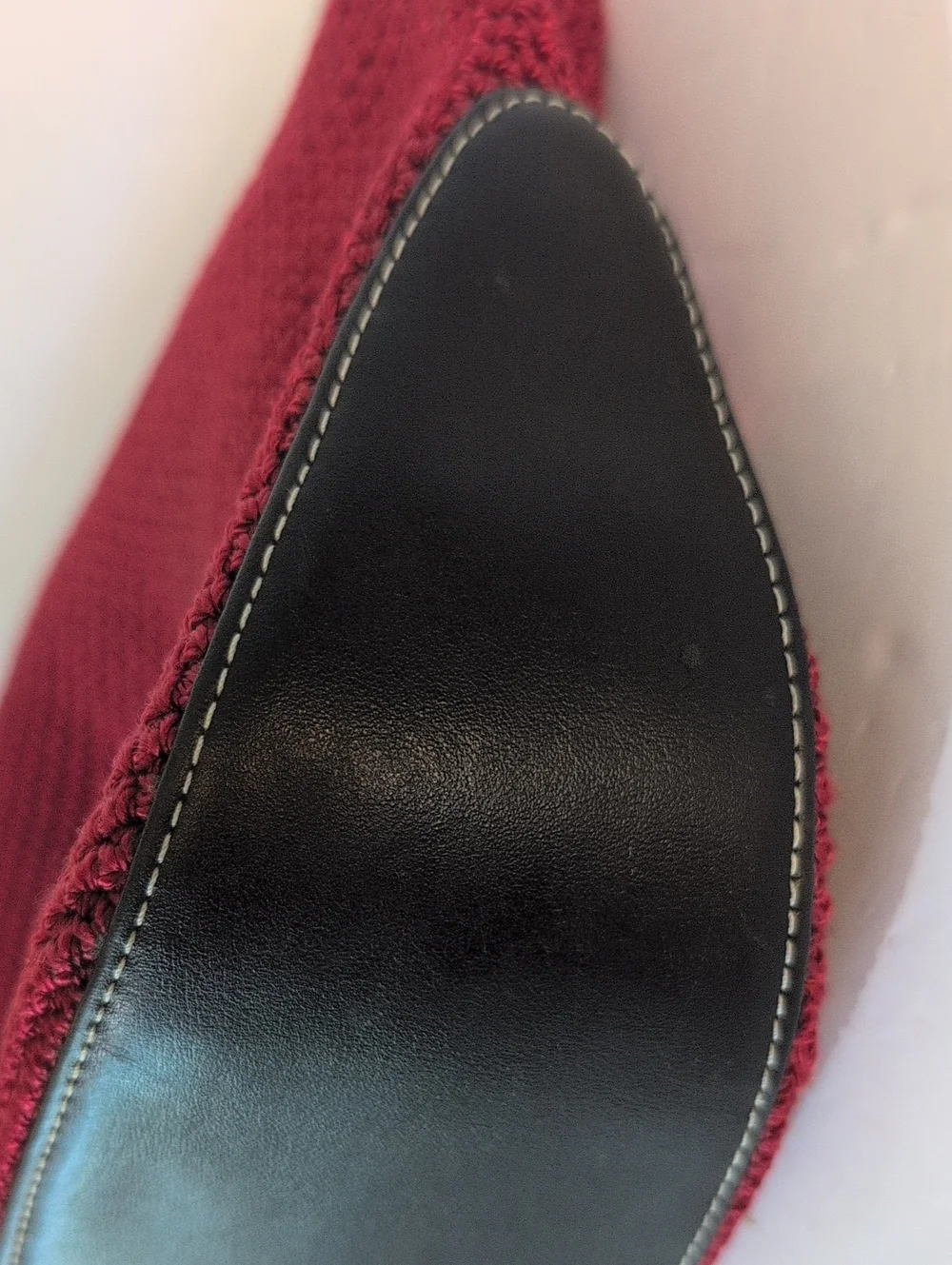 The Sak Women's Crochet Shoulder Bag in Crimson And Brown Faux Leather